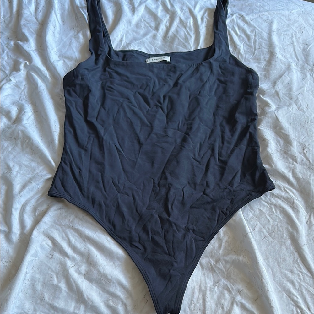 Aritzia Babaton Square Cut Bodysuit Navy